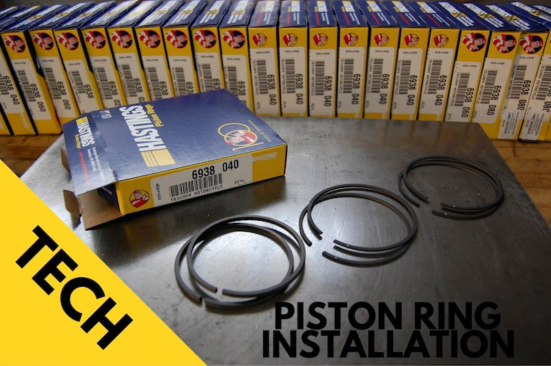 Hastings Triumph piston ring installation notes Franz and Grubb Engine