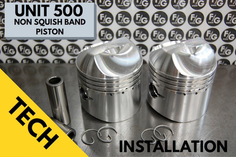 Triumph Unit 500 piston installation Franz and Grubb Engine