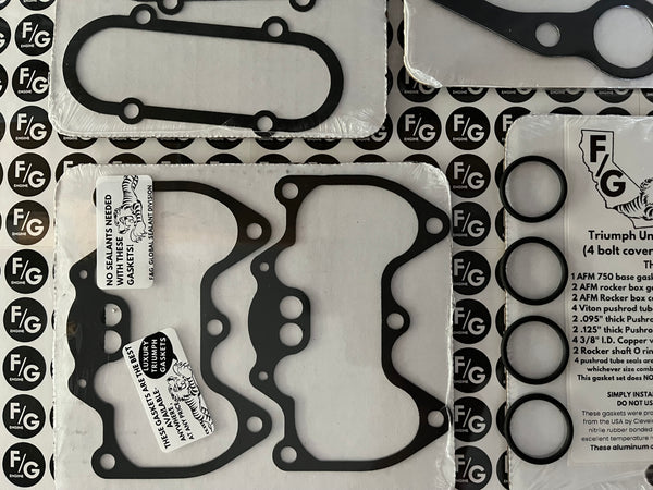 Triumph Unit 650 750 top end gasket kit 1972-1973