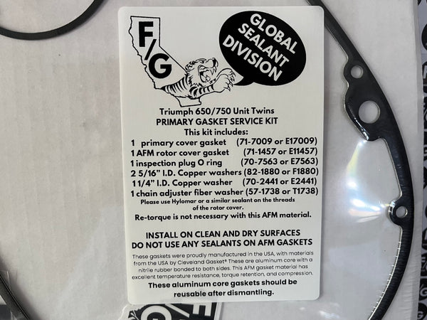 REUSABLE Triumph primary gasket kit for Unit 650 / 750