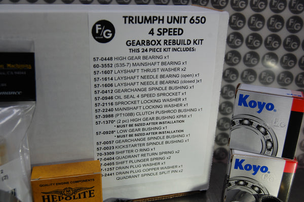 Triumph 4 speed gearbox rebuild kit 650 750
