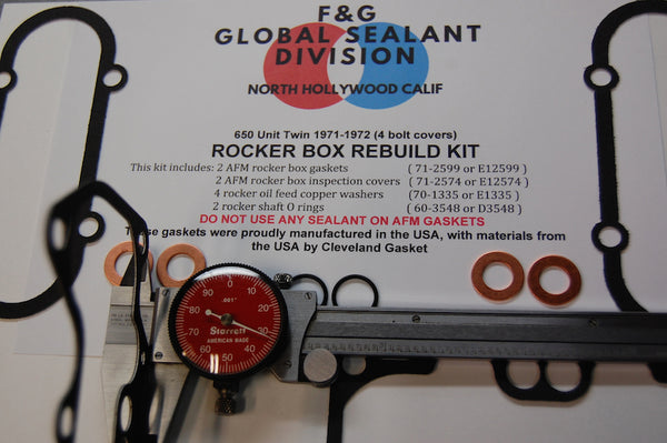 Triumph 650/750 1971-1972 rocker box rebuild kit