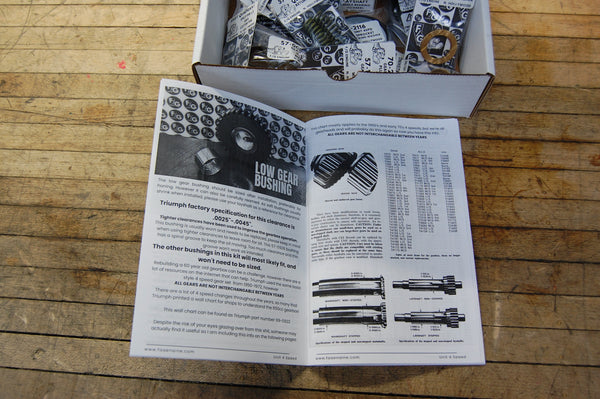 Triumph 4 speed gearbox rebuild kit 650 750