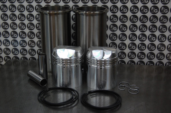 Triumph 500 pre unit 63mm pistons and sleeves with rings high comp