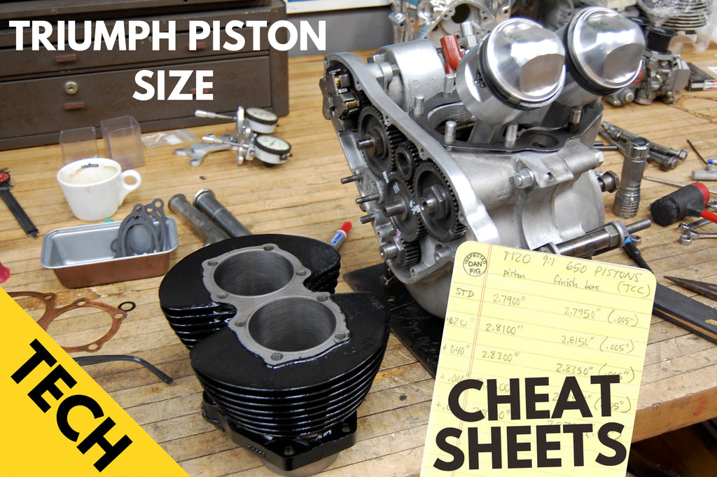 Triumph bore size "cheat sheets"... for 500, 650, 750 twins