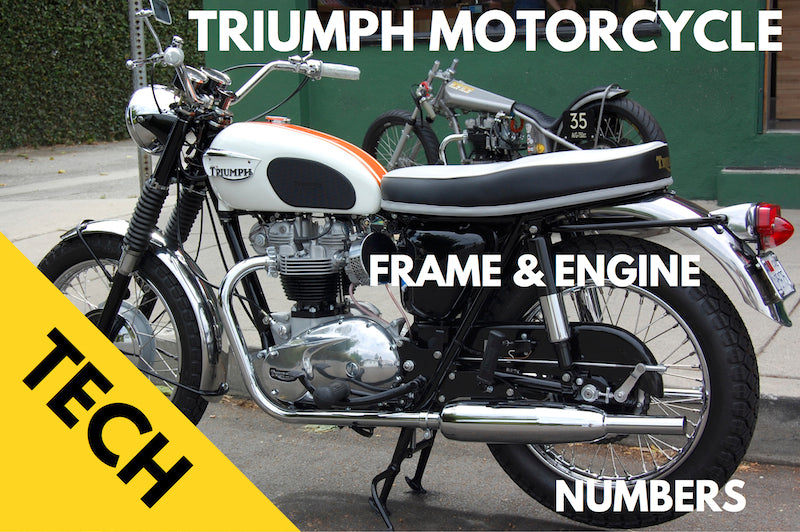 Triumph motorcycle engine and frame numbers