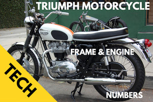 Triumph motorcycle engine and frame numbers
