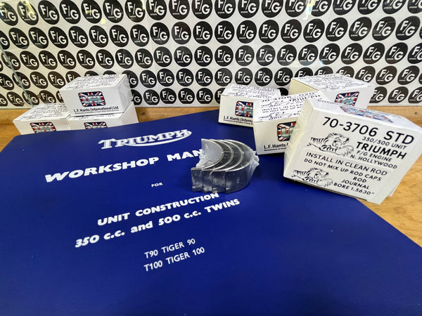 Triumph 350 & 500 Unit connecting rod insert bearings