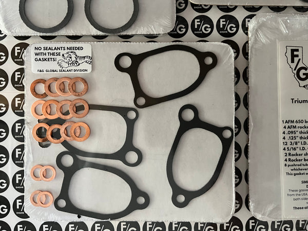 Triumph Pre Unit 650 iron head top end gasket kit 1950-1959