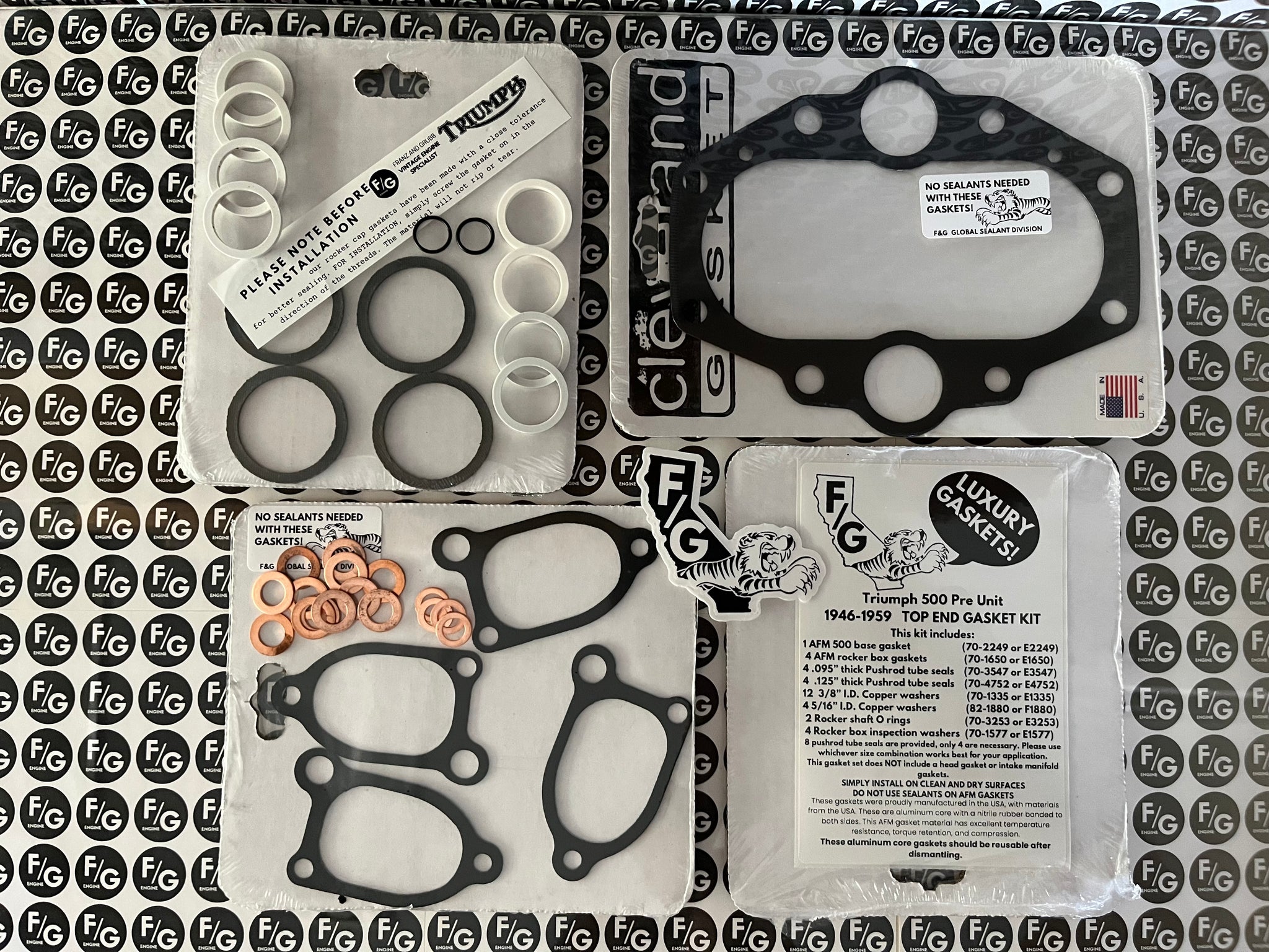 Triumph Pre Unit 500 top end gasket kit 1946-1957