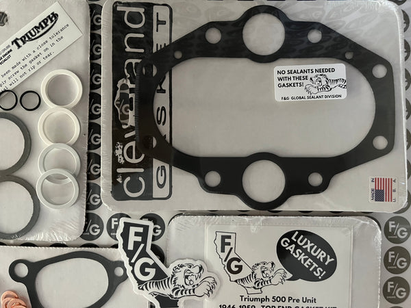 Triumph Pre Unit 500 top end gasket kit 1946-1957