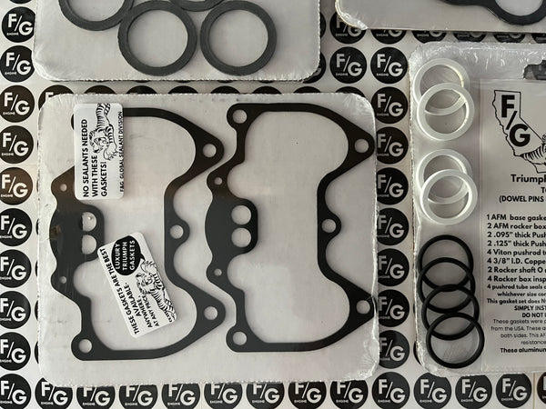Triumph Unit 650 top end gasket kit 1971 ONLY