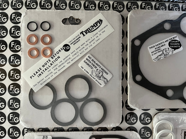 Triumph Unit 650 top end gasket kit 1971 ONLY