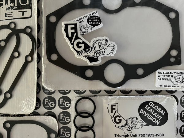 Triumph Unit 750 top end gasket kit 1973-1980