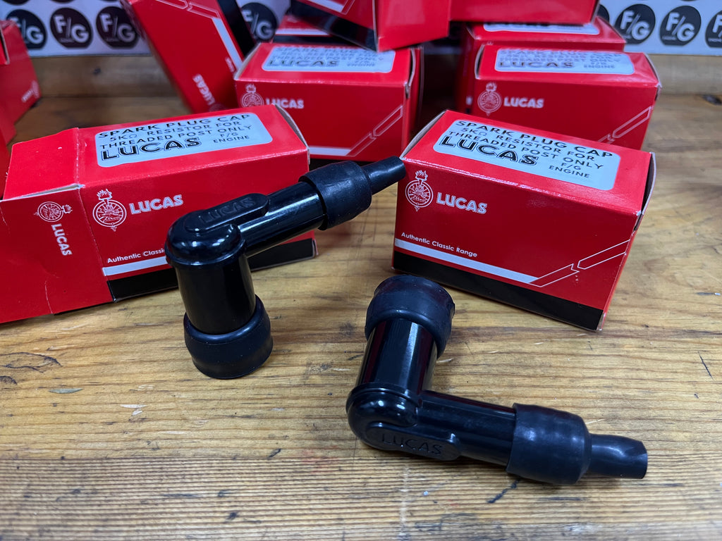 Lucas Plug Lucas spark plug cap 5kΩ resistor (NGK LB05F) – Franz and Grubb Engine