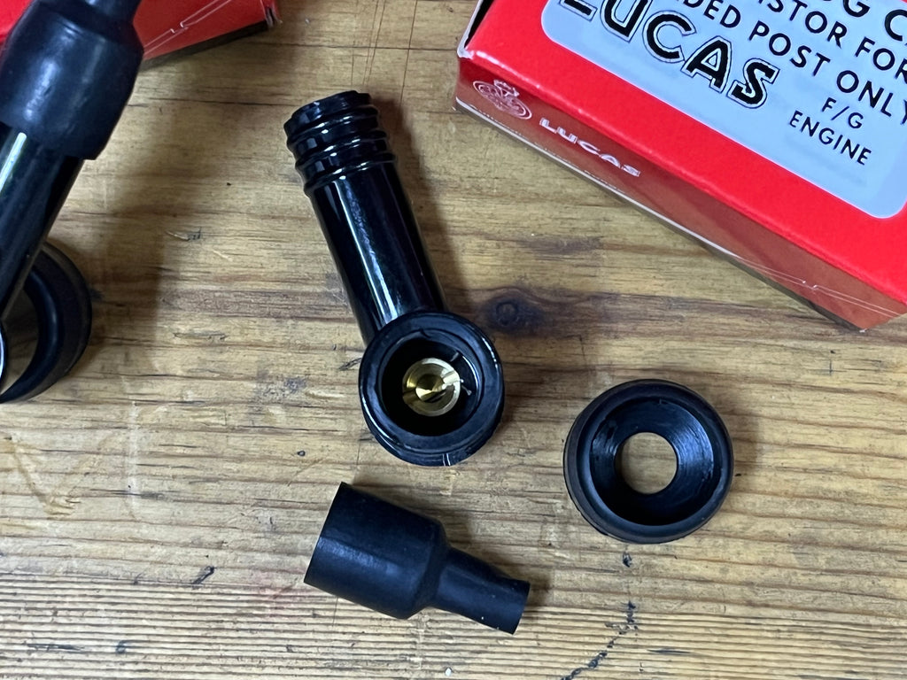 Lucas Plug Lucas spark plug cap 5kΩ resistor (NGK LB05F) – Franz and Grubb Engine