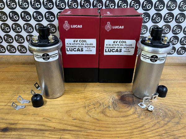 Lucas 6v Ignition coils oil filled 47275 Triumph BSA Norton