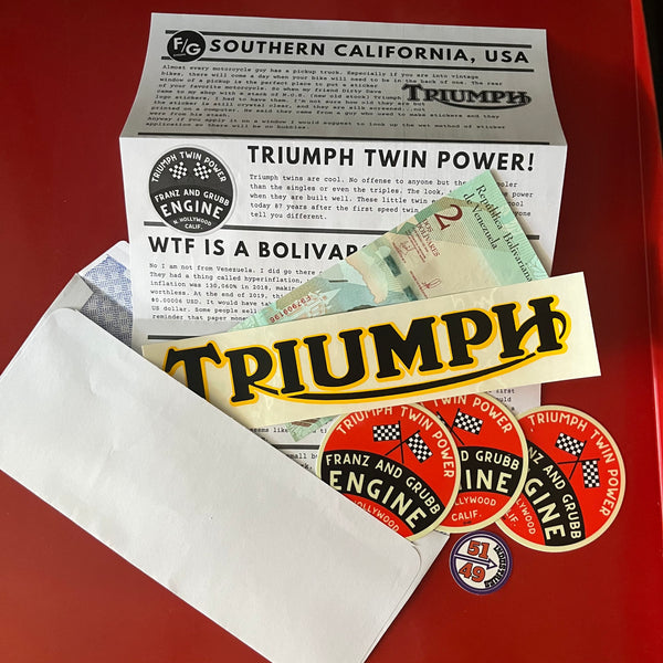 VINTAGE TRIUMPH LOGO STICKER PACK!