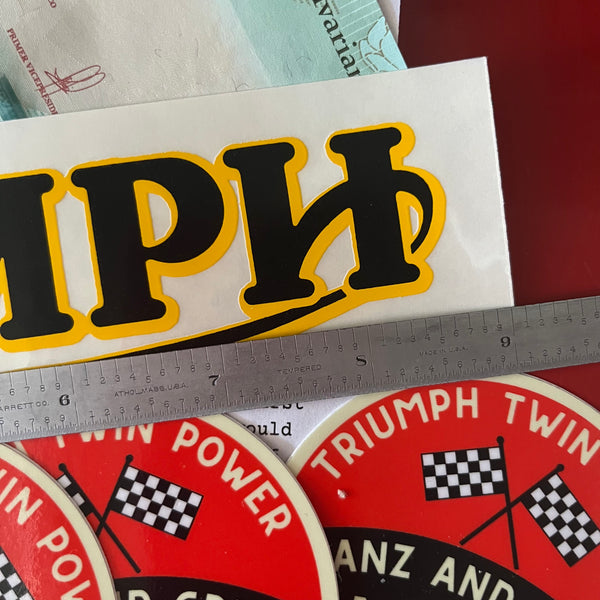 VINTAGE TRIUMPH LOGO STICKER PACK!