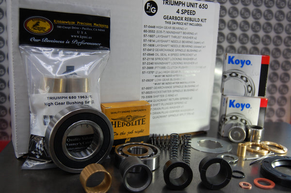 Triumph 4 speed gearbox rebuild kit 650 750