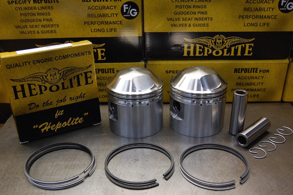 Hepolite Triumph piston set for 650 engines with rings