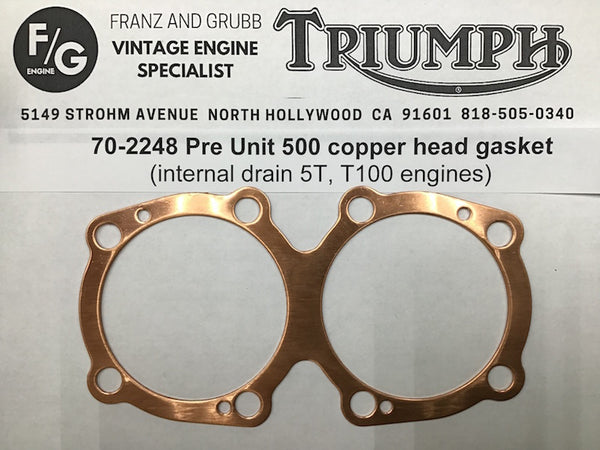 Triumph Twin copper head gaskets