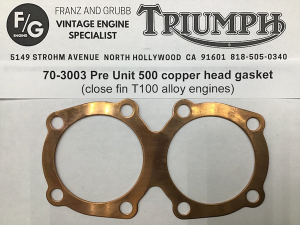 Triumph Twin copper head gaskets