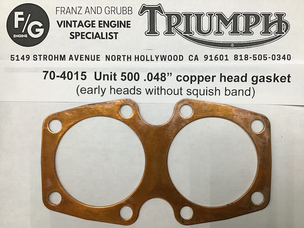 Triumph Twin copper head gaskets