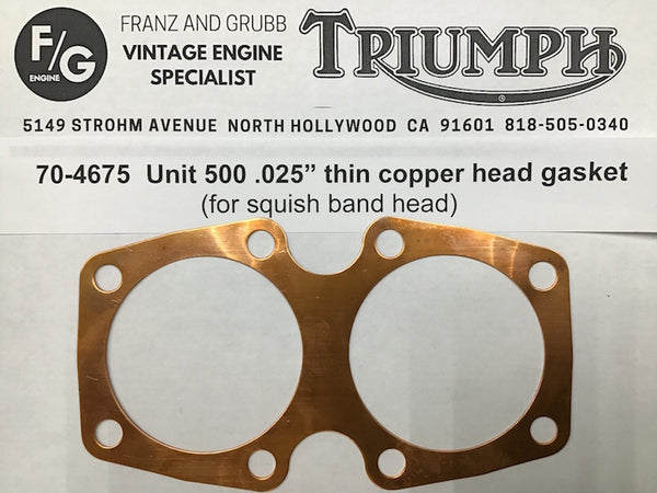 Triumph Twin copper head gaskets