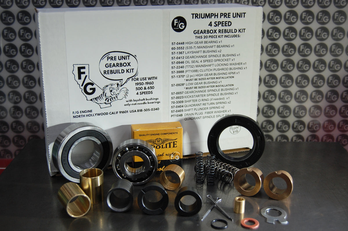 Pre Unit Triumph 4 speed gearbox rebuild kit 500 650 – Franz and Grubb ...